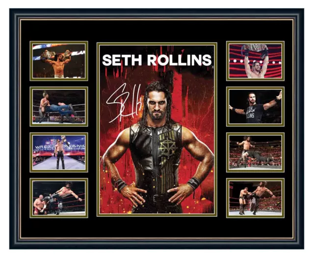 Wwe Seth Rollins Signed Limited Edition Framed Memorabilia