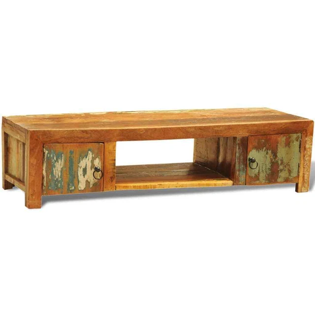 Rustic TV stand Accent Cabinet Entertainment Media Console Reclaimed Solid Wood