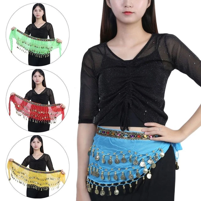 Ceinture de danse du ventre Écharpe Hanche Chaîne de taille Jupe danseuse