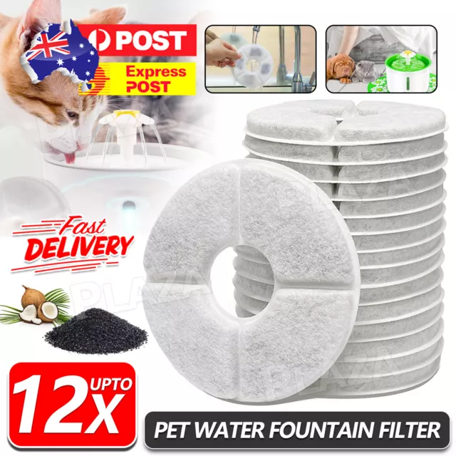 6/12Pcs Carbon Filters Water Fountain Replacement For Pet Dog Cat Water Drinking