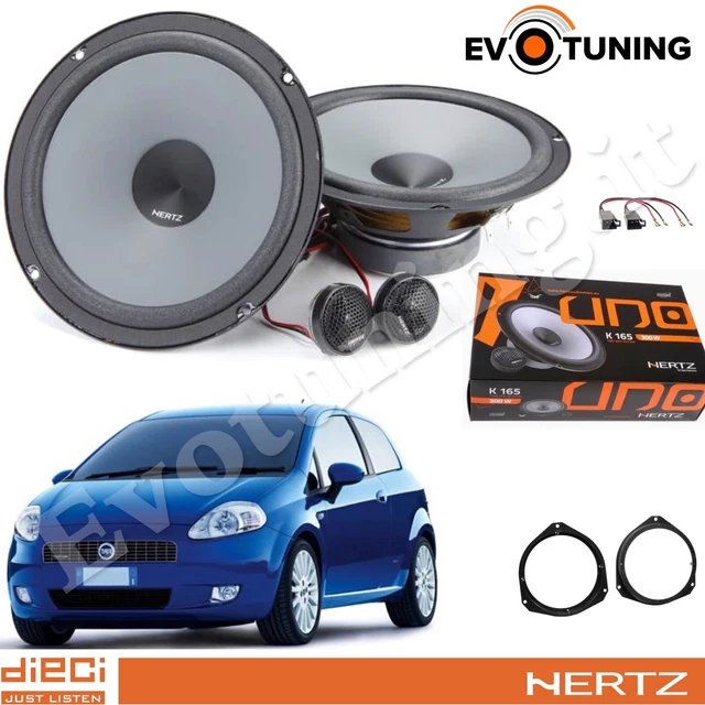 Coppia Altoparlanti Hertz K165 16.5cm 300W | Per Fiat Punto Anteriore | Con Kit Installazione E Tweeter - Foto 2