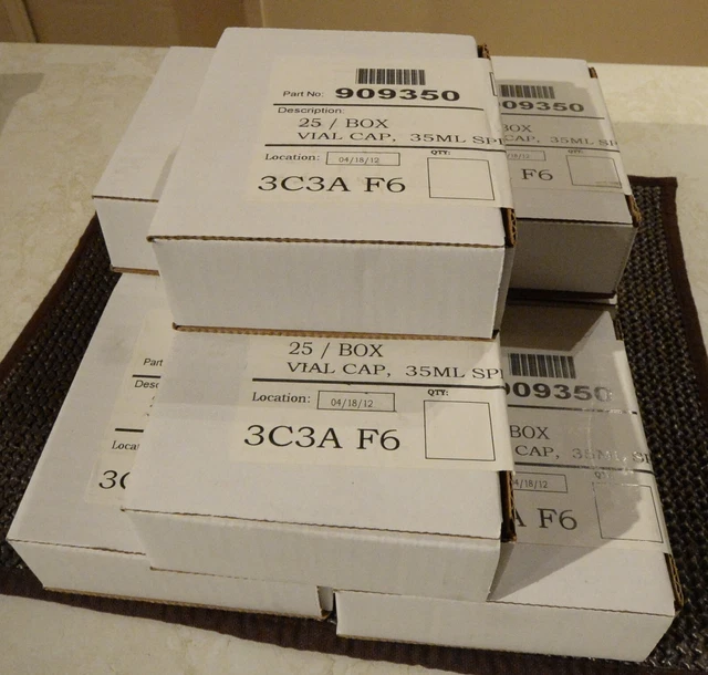 NEW CEM 909350 25/box vial cap 35ml/80ml/100ml25 spd plus 10.00