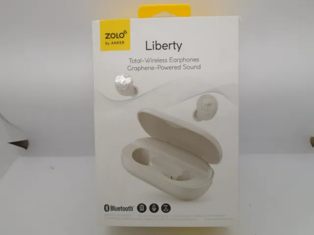 Anker ZOLO Liberty Z2001 White Bluetooth Earphones Headphones FAULTY