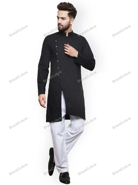 Mens Kurta Ethnic Dress Cotton Wear Mens Shirt Mens Kurta Plain Size S-7X