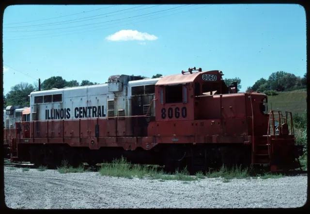 Original Rail Slide - IC Illinois Central 8060 Sioux City IA 8-18-1976
