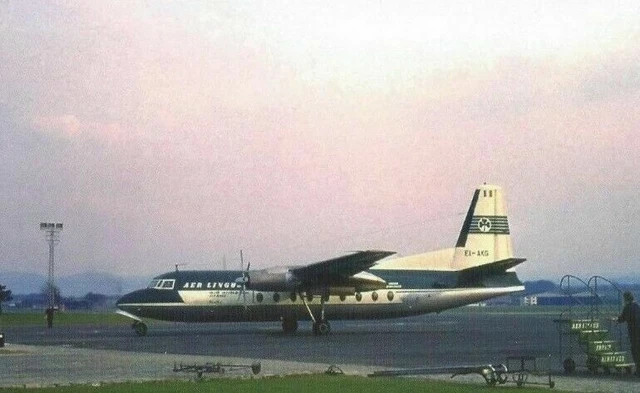 Aer Lingus Fokker F-27 EI-AKG @ Edinburgh - postcard