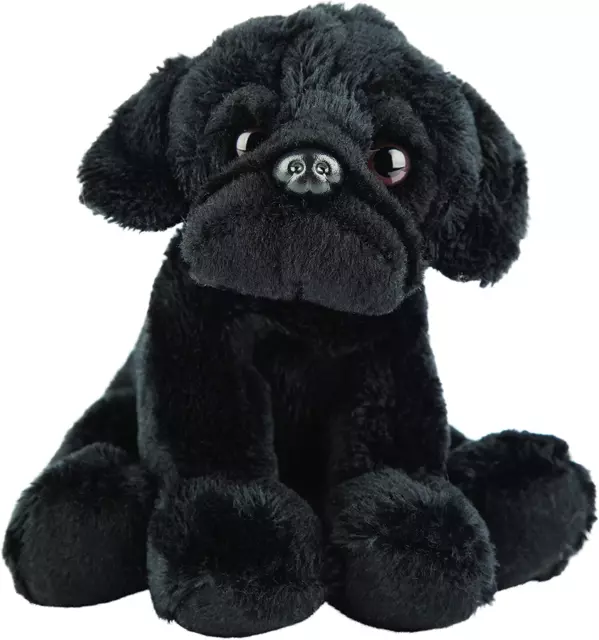Yomiko Classics Dogs Plush Toy, Small Black Pug