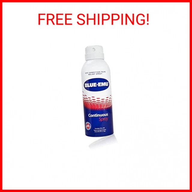 Blue-Emu Pain Relief Spray for Muscle, Joint & Bruises Fast Drying Support w/ Em
