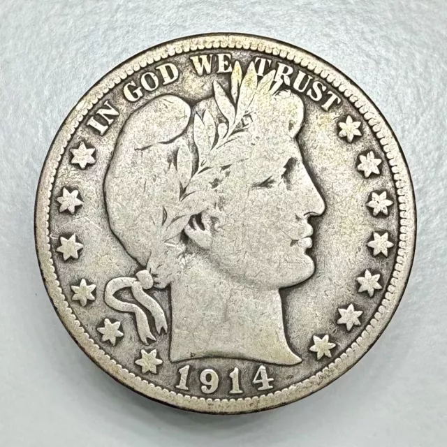 1914 P Barber Half Dollar VG+ GREAT EXAMPLE COIN!!!