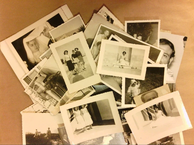 lot de + 200 photos noir et blanc annee 40 50 vacance portrait