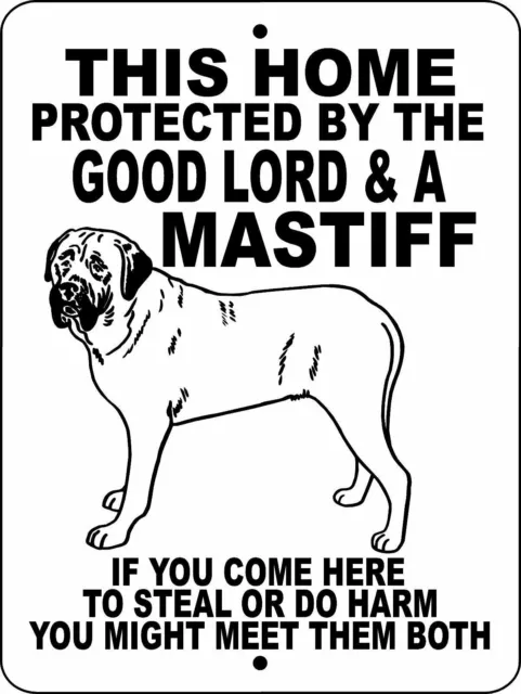 Mastiff, Bull Mastiff, English Mastiff 9"x12" Aluminum Sign