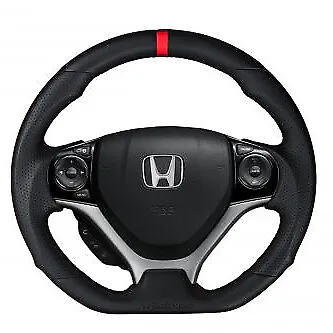 Buddy Club Sport Steering Wheel/Rim for 12-15 Civic - Leather - BC08-RSSWFB-L