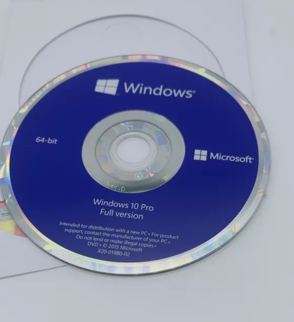 New Windows 10 PRO 64 bit CD with New license key & FREE Windows 11 Pro Upgrade