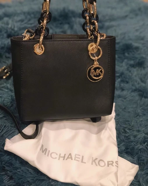 Michael kors cynthia sales small ruffled leather satchel