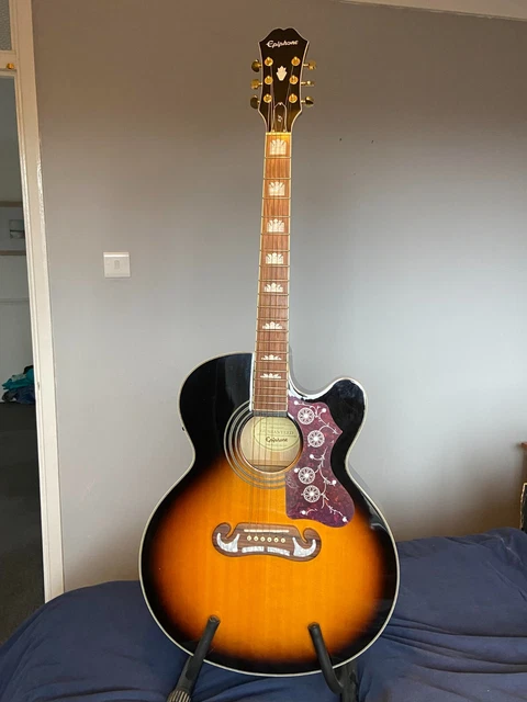 Epiphone EJ-200SCE Solid Top Cutaway Acoustic/Electric Guitar - Vintage Sunburst