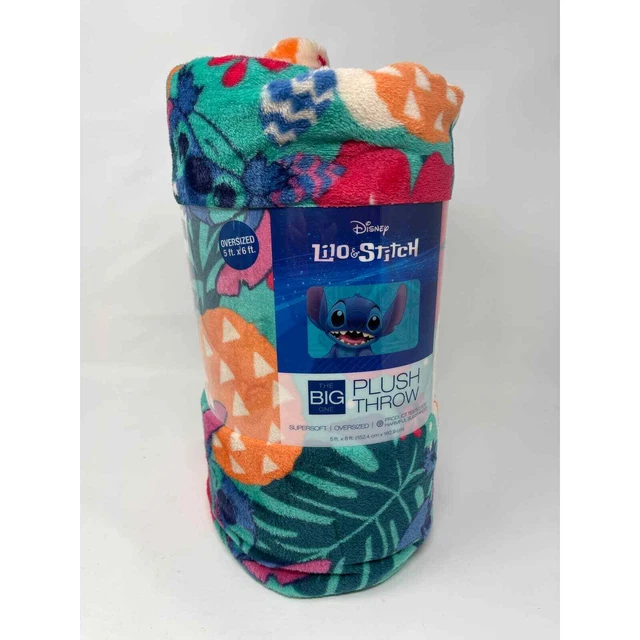 Disney Lilo and Stitch Oversized Plush Throw Blanket 5 ft x 6 ft NEW