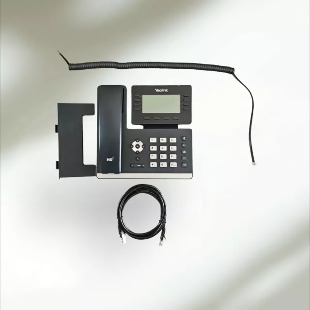 Yealink SIP-T53 Prime Business Phone + New Curly Cord, New Patch Lead.