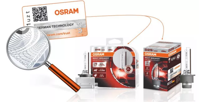 2x NEXT OSRAM LASER NIGHT BREAKER H1 H3 H4 H7 H8 H11 D1S D2S D3S Halogen Xenon