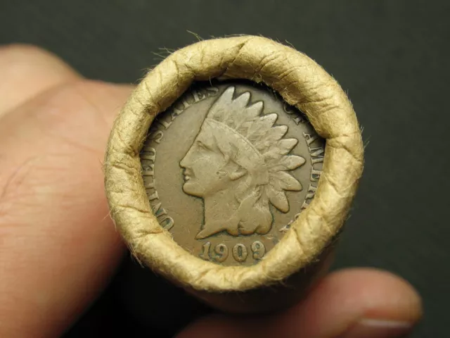 ONE INDIAN HEAD CENT PENNY ROLL "50" COINS @ OLD ESTATE COLLECTION!!! LOT #102cc