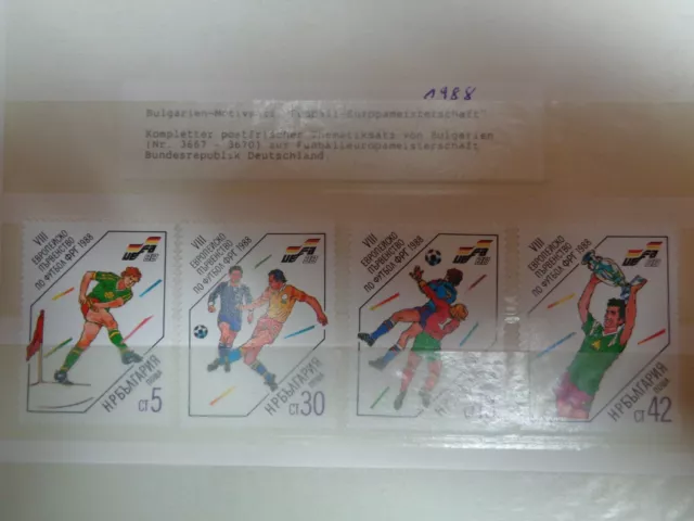 Bulgarien 1988  Briefmarken Motivsatz Fussball Em Deutschland  Postfrisch
