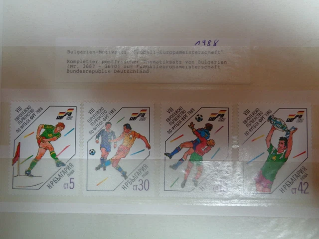 Bulgarien 1988  Briefmarken Motivsatz Fussball Em Deutschland  Postfrisch