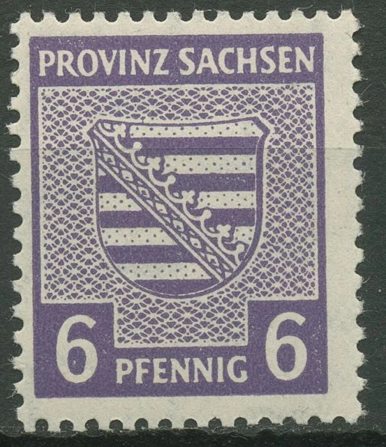 SBZ Provinz Sachsen 1945 Wappen dunkelgrauviolett 76 X c postfrisch geprüft