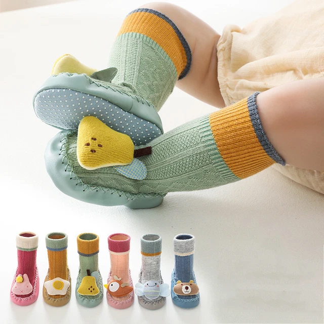 Kids Baby Girl Boys Toddler Anti-slip Soft Slippers Socks Cotton Booties Shoes