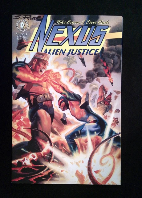 Nexus Alien Justice #3  DARK HORSE Comics 1993 VF/NM  SIGNED BY STEVE RUDE