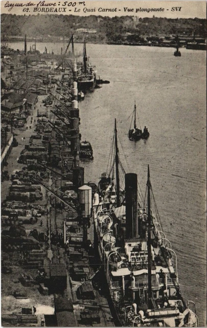 CPA BORDEAUX - Le Quai Carnot - plunging view (140066)