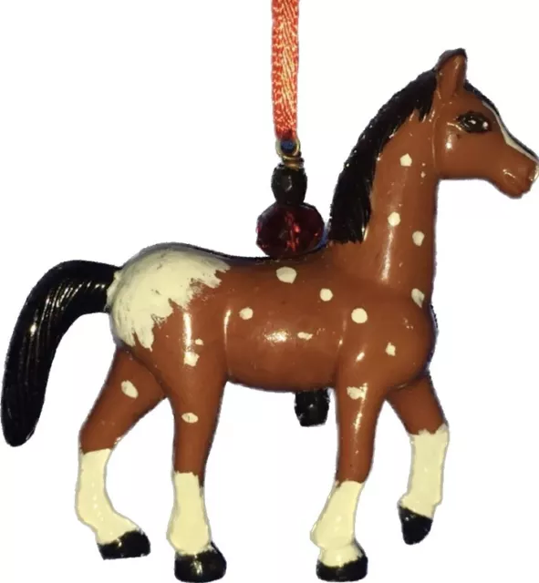 Horse Custom Vintage Holiday Christmas Ornament 2 1/2" x 2 1/4" x 3/4" Plastic