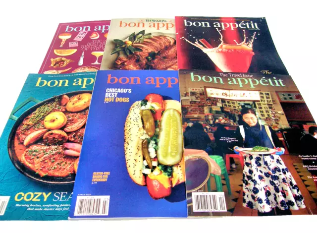 Lot of 6 Bon Appetit Mag. - Oct & Nov 2023 Dec 2023/Jan 2024 Feb, Mar & Apr 2024