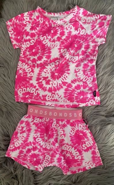 Girls Bonds Sz 18-24th Pink Summer Pyjama Sleep Set Size 2