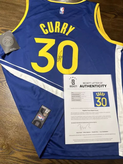 Stephen Curry Signed Autographed Fanatics Fast Break Replica Jersey JSA LOA