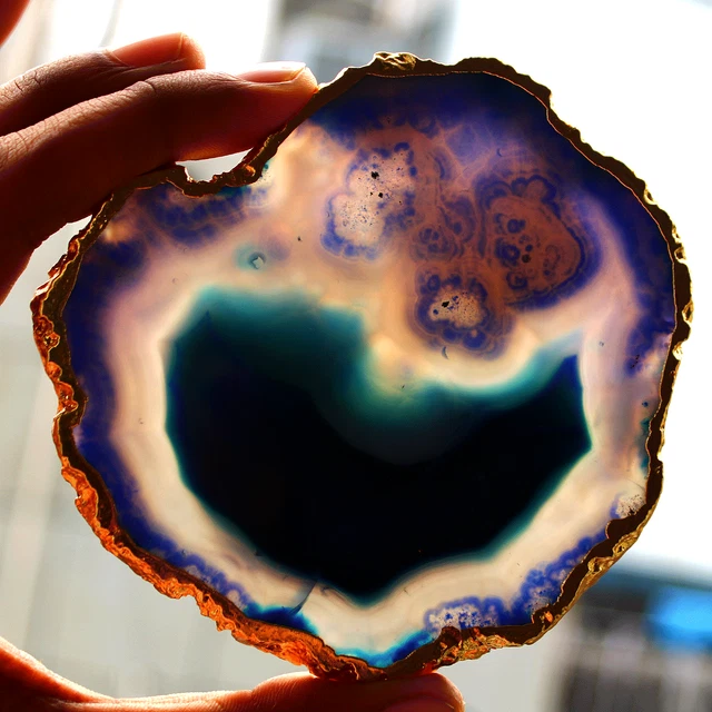 Decorazione per campioni minerali Geode Druzy, fetta di cristallo di agata...