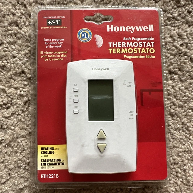 HONEYWELL PROGRAMMABLE DIGITAL Thermostat RTH221B1000 White EZ