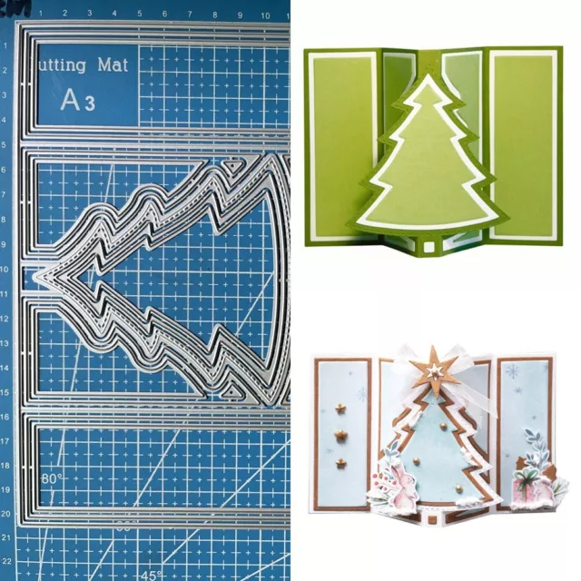 Neu Weihnachtsbaum Metall Stencil Cutting Dies Scrapbooking Stanzschablone Karte