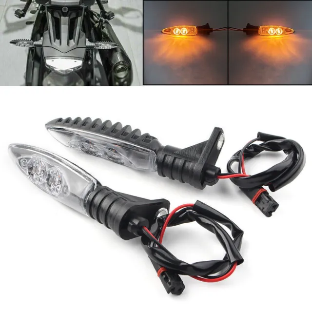 LED Bernstein LED Motorrad Blinker Vorne für BMW HP4 S1000R S1000RR S1000XR Klar