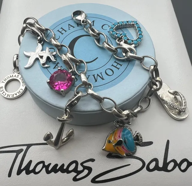 Thomas Sabo Charm Armband & Fisch Anker Herz Seestern Charm Anhänger