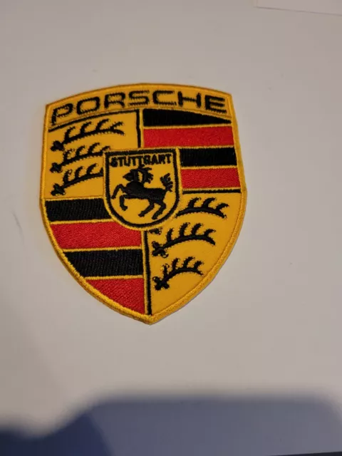 Patch Thermocollant Brodé Porsche H 10cm L 8CM Jaune Et Noir