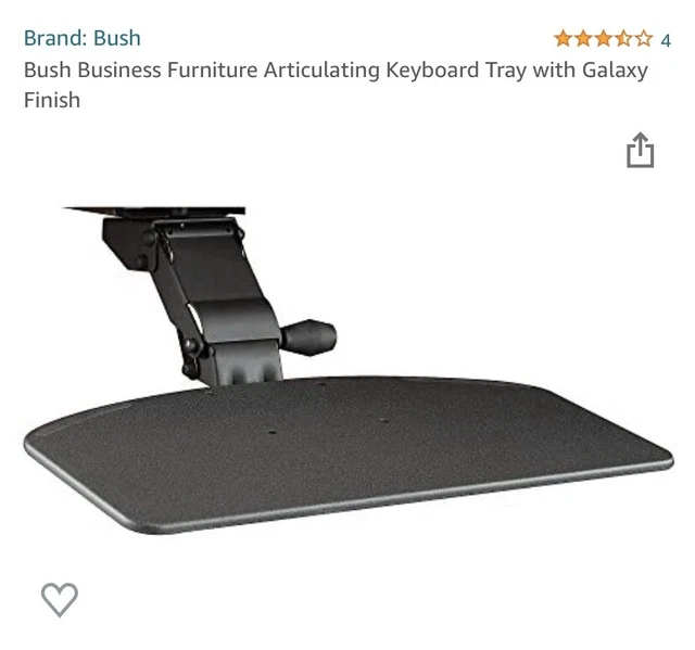 Bush Business Furniture BBF Articulating Computer Keyboard Shelf Tray AC99801 A4