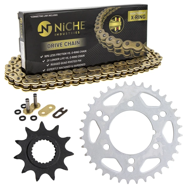Sprocket Chain Set for Polaris Trail Blazer 250 11/36 Tooth 520 X-Ring Set Kit