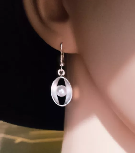 Boucles d'oreilles en argent, pendentif, collier design bijoux, collection unique en son genre ! 3