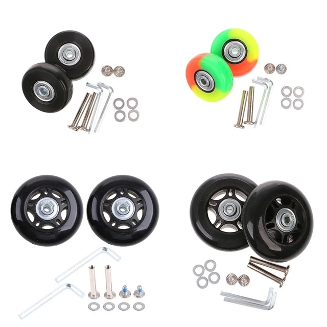 Luggage Wheels Suitcase Universal Rubber Swivel Wheel Trolley Casters Bearings