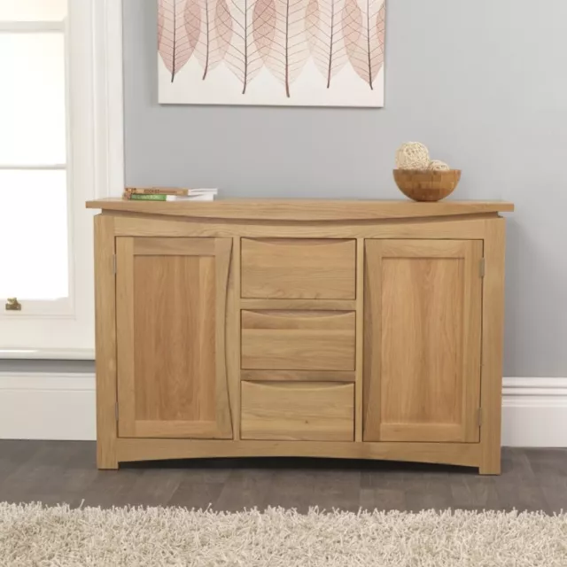 Crescent Solid Oak 2 Door 3 Drawer Sideboard (CRESMSB) SRP £475