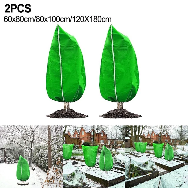 Housses D'hivernage Pour Plantes En Pot 45x50 Cm - Double Couche Isolante, Anti-gel, Avec Cordon Et Zip
