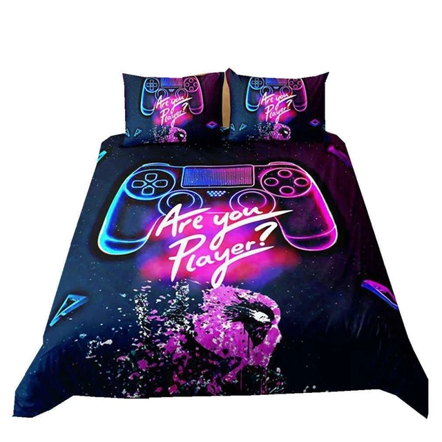 Set di Biancheria da Letto 3D Gamepad 2/3 Pezzi Copripiumino Creativa del Gamer