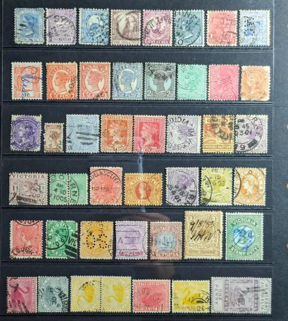 A Collection Of Old Australian Pre Decimal State Stamps  (C11)