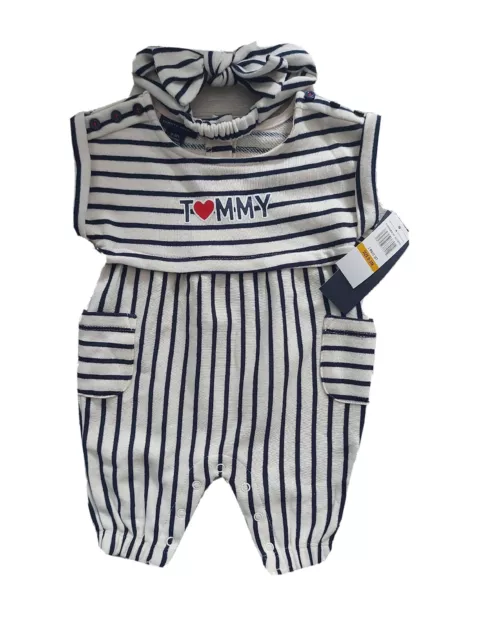 Maglia bambina Tommy Hilfiger babygrow set 2 pz fascia taglia 0 3 mesi nuova con etichette