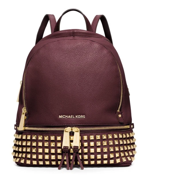 MICHAEL KORS RHEA Studded PLUM Backpack Rrp 390 205.00 PicClick UK