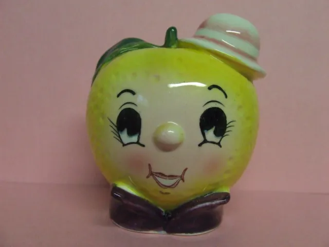 Vintage Napco Anthropomorphic Lemons/Fruit w/Hats Salt & Pepper Shakers (Japan) 3